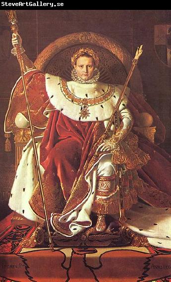 Jean-Auguste Dominique Ingres Napoleon on his Imperial throne